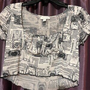 Topshop Cropped Shirt